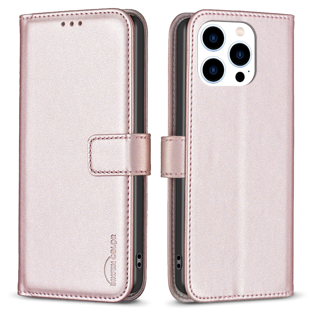 BINFEN COLOR BF17 For iPhone 14 Pro Magnetic Phone Case Wallet Leather Phone Cover with Stand Function BINFEN COLOR BF17 For iPhone 14 Pro Magnetic Phone Case Wallet Leather Phone Cover with Stand Function